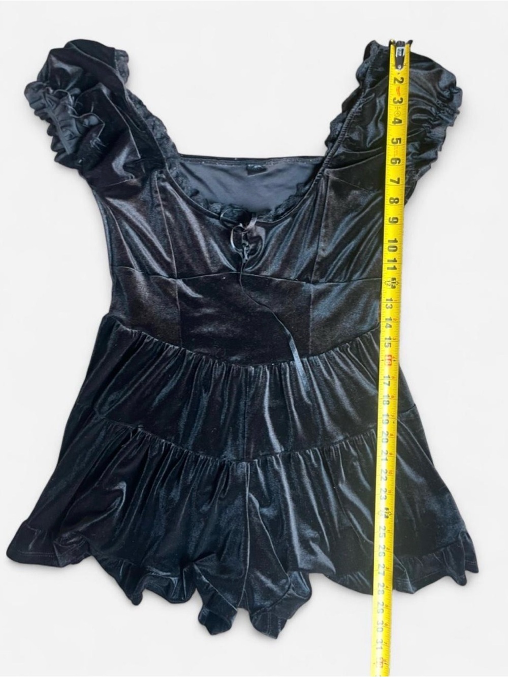 Urban Outfitters Lily Gothic Whimsy Witchy Velvet Playsuit Mini Romper Sz Lg - Picture 5 of 6